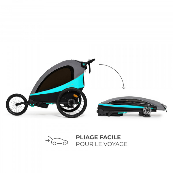 Remorque vélo enfant 3en1 nava bleu Kinderkraft