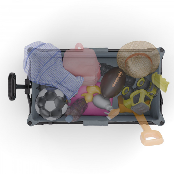 Chariot de transport pliable rollster gris Kinderkraft