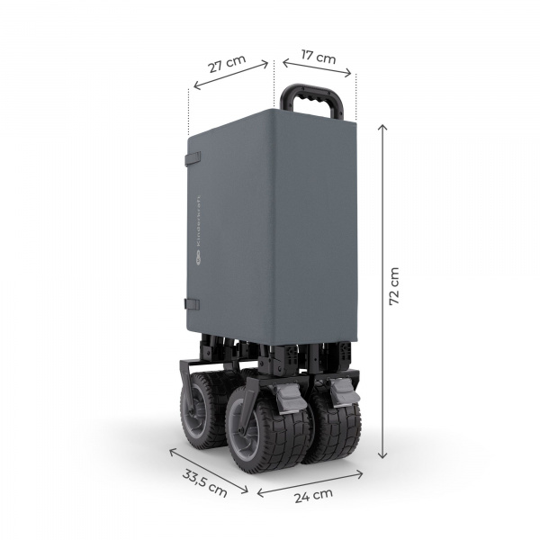 Chariot de transport pliable rollster gris Kinderkraft