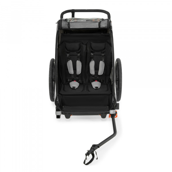 Remorque vélo enfant 2en1 nava walk gris Kinderkraft