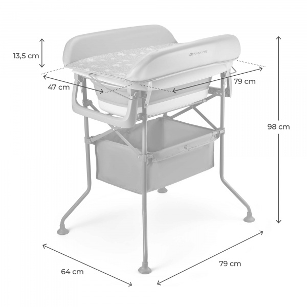 Baignoire avec table à langer bubbly Kinderkraft