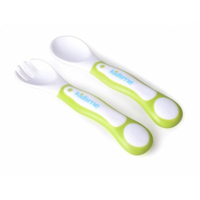 KIDSME Cuillère et fourchette - vert lime
