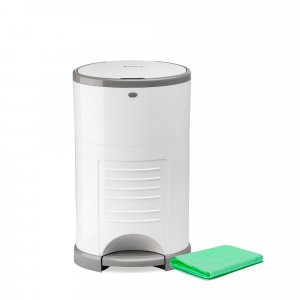 Pack poubelle à couches blanche 16l + 4 recharges anti-odeurs Korbell