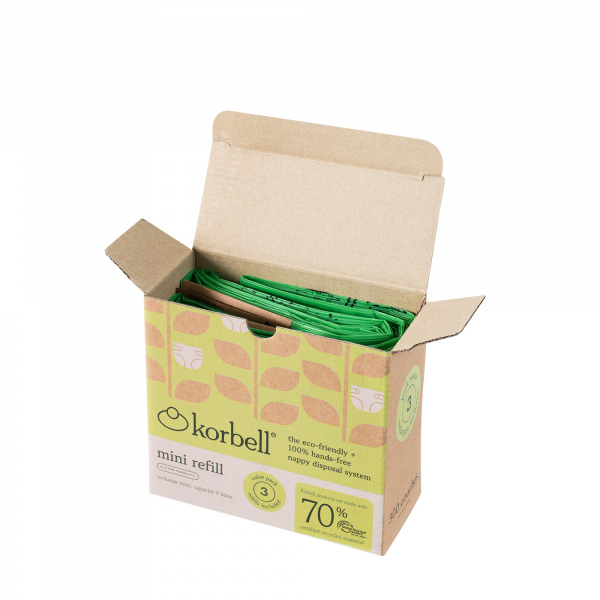 Pack de 3 recharges poubelle à couches 9l Korbell