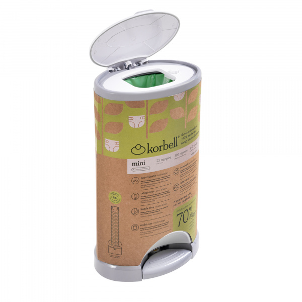 Poubelle à couches 9l + 1 recharge Korbell