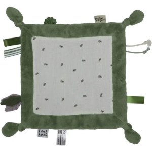 Doudou plat vert kaki Label label