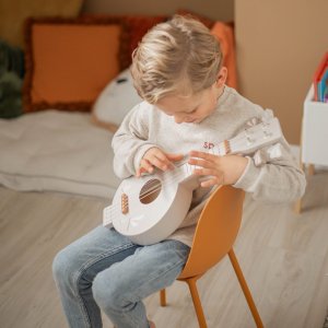 Banjo en bois - nougat Label label