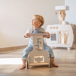 Porteur en bois 3 en 1 - nougat Label label