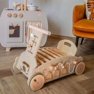 Porteur en bois 3 en 1 - nougat Label label