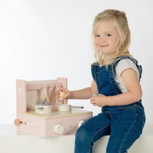 Cuisine pliable en bois - rose Label label
