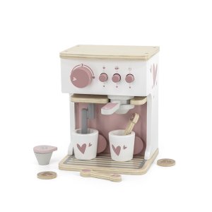 Machine à expresso en bois - rose Label label
