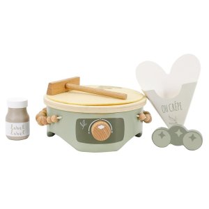 Machine à crêpes en bois - vert olive Label label