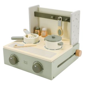 Cuisine pliable en bois - vert olive Label label