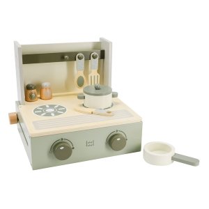 Cuisine pliable en bois - vert olive Label label