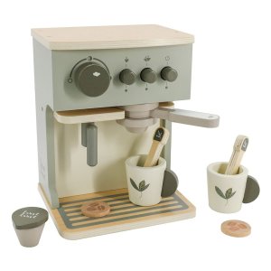 Machine à expresso en bois - vert olive Label label