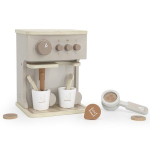 Machine à expresso en bois - nougat Label label
