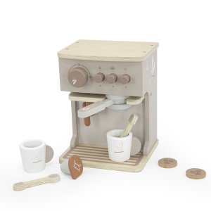 Machine à expresso en bois - nougat Label label