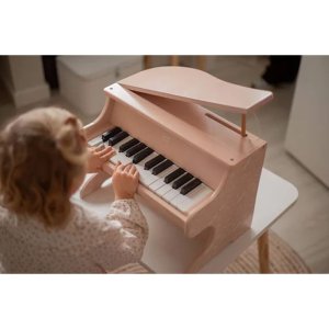 Piano en bois - rose Label label