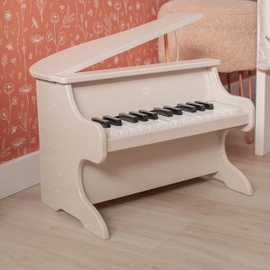 Piano en bois - nougat Label label