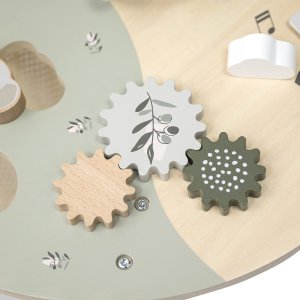 Table d'activités en bois - vert olive Label label