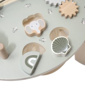 Table d'activités en bois - vert olive Label label