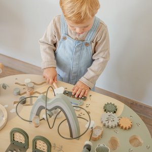 Table d'activités en bois - vert olive Label label