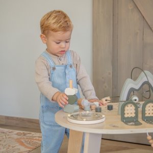 Table d'activités en bois - vert olive Label label