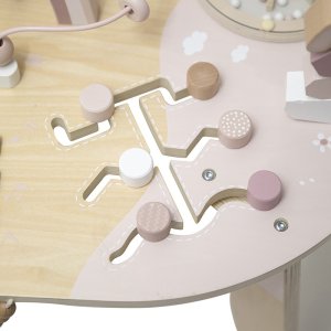 Table d'activités en bois - rose Label label