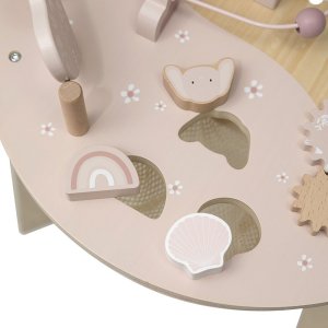 Table d'activités en bois - rose Label label