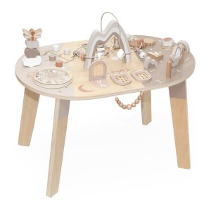 Table d'activités en bois - nougat Label label