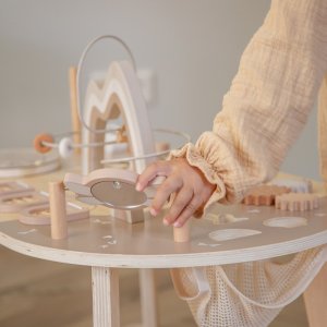 Table d'activités en bois - nougat Label label