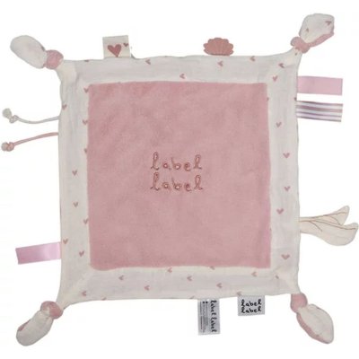 Doudou plat coeur rose