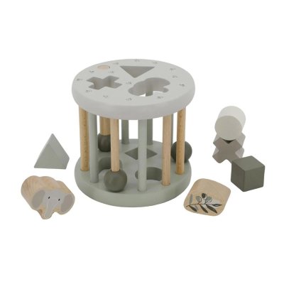 Jeu de formes en bois - vert olive