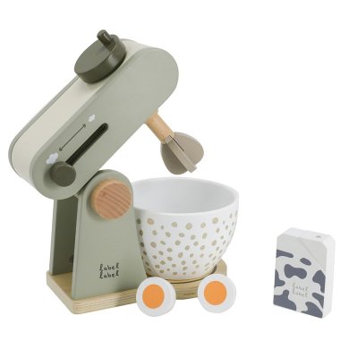 Robot cuisine en bois - vert olive