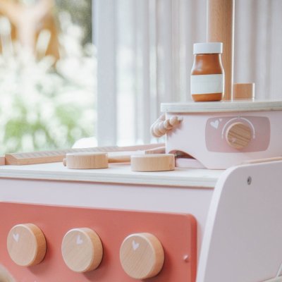 Machine à crêpes en bois - rose