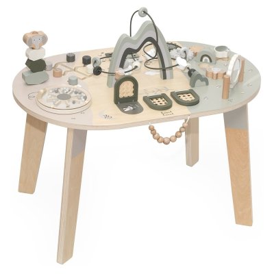 Table d'activités en bois - vert olive
