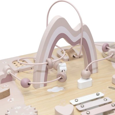 Table d'activités en bois - rose