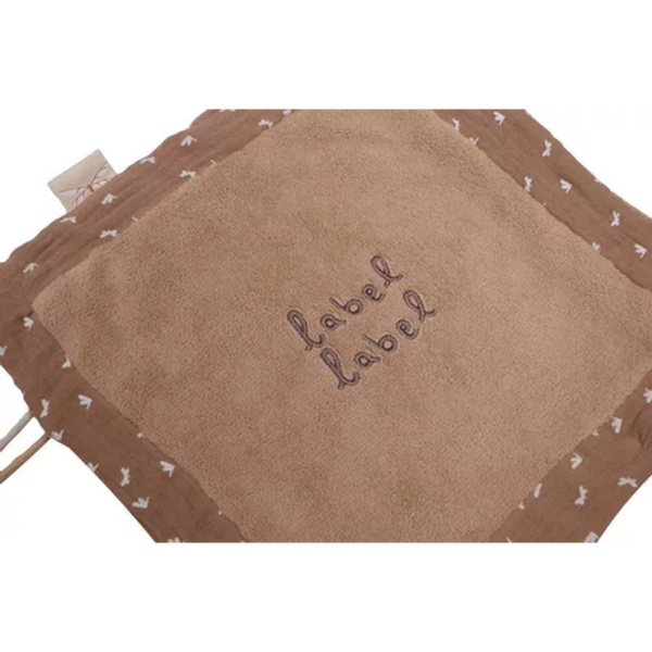 Doudou plat libellule marron Label label