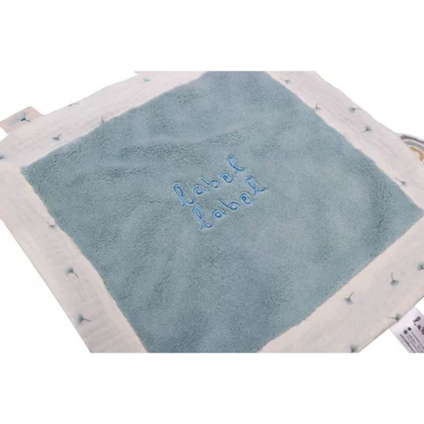 Doudou plat pissenlit bleu Label label
