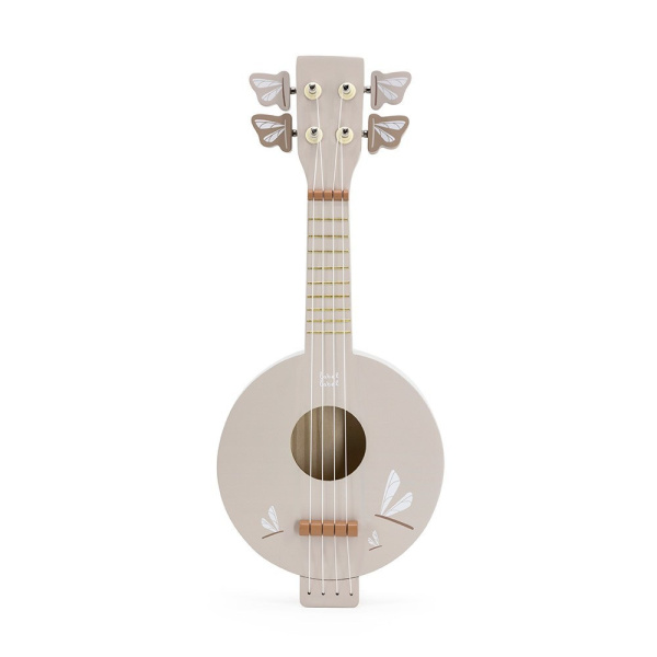 Banjo en bois - nougat Label label