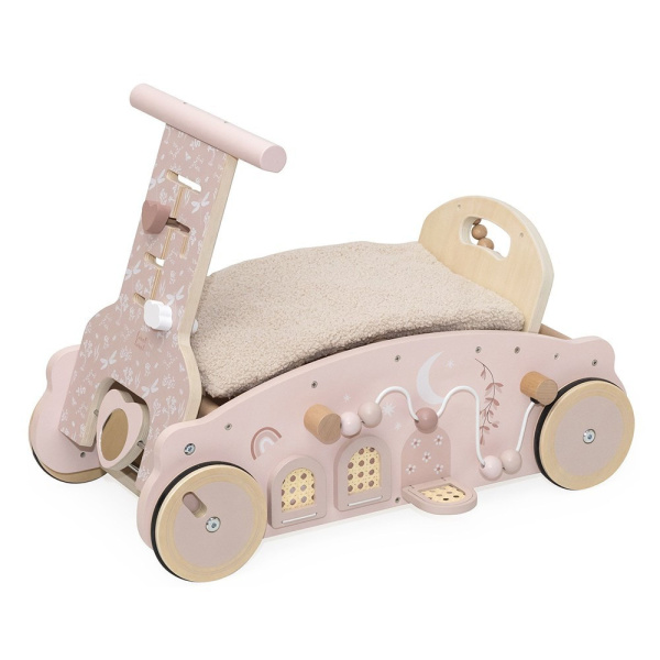 Porteur en bois 3 en 1 - rose Label label