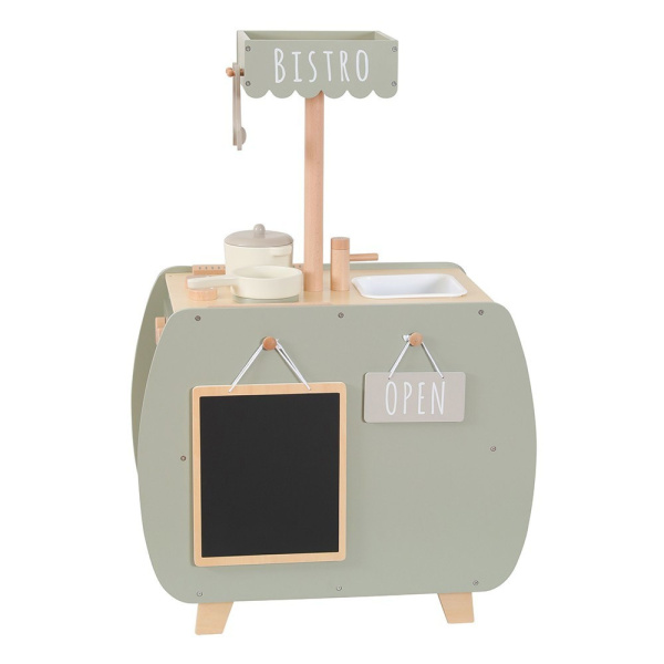Cuisine en bois - vert olive Label label