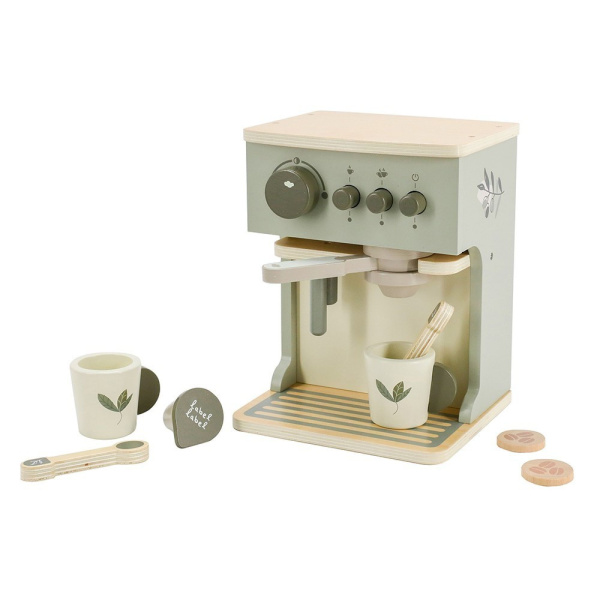 Machine à expresso en bois - vert olive Label label