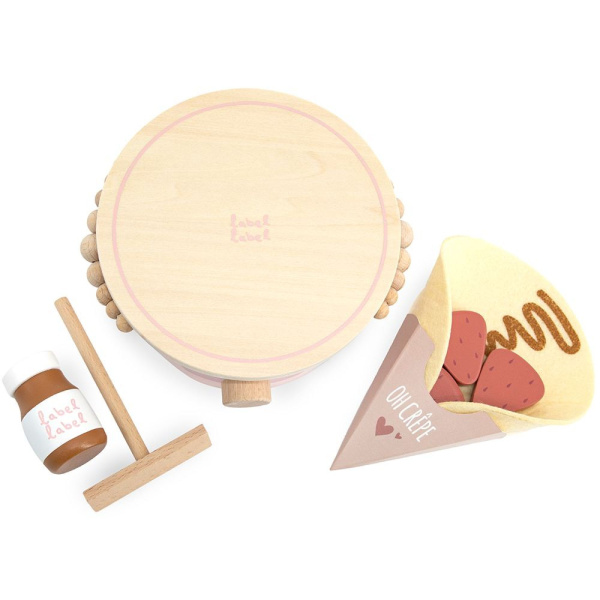 Machine à crêpes en bois - rose Label label