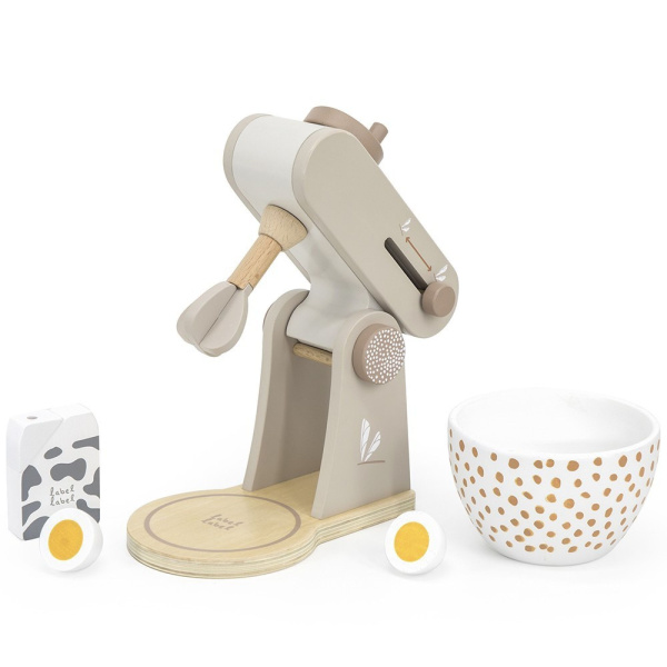Robot cuisine en bois - nougat Label label