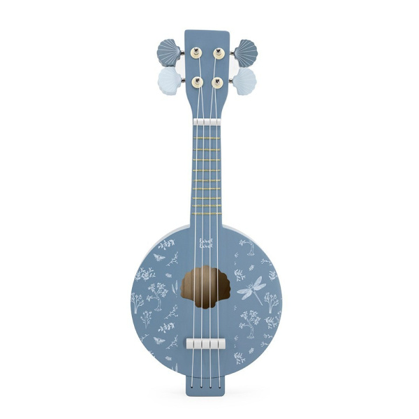 Banjo en bois - bleu Label label