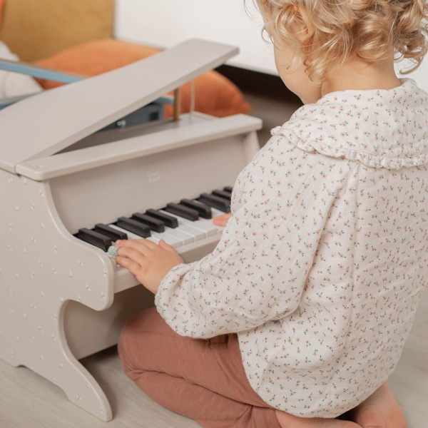 Piano en bois - nougat Label label