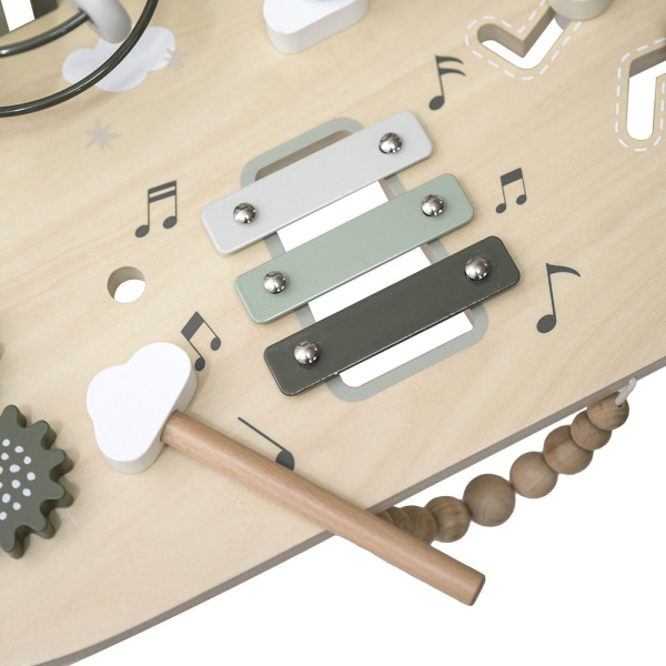 Table d'activités en bois - vert olive Label label