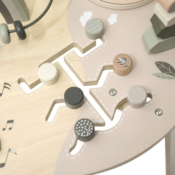 Table d'activités en bois - vert olive Label label