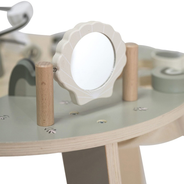 Table d'activités en bois - vert olive Label label